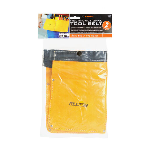 10261 • Bőr szerszámtartó öv - 35 x 20 cm - 2 zseb