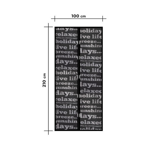 11398B • Szúnyogháló függöny ajtóra - mágneses - 100 x 210 cm - feliratos