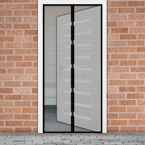 11398BK • Szúnyogháló függöny ajtóra - mágneses - 100 x 210 cm - fekete