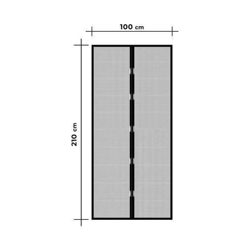 11398BK • Szúnyogháló függöny ajtóra - mágneses - 100 x 210 cm - fekete