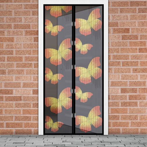 11398C • Szúnyogháló függöny ajtóra - mágneses - 100 x 210 cm - pillangós