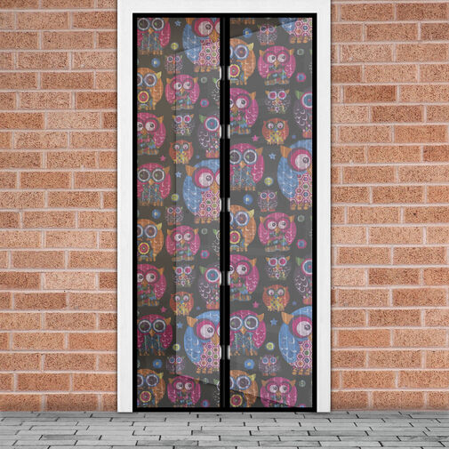 11398E • Szúnyogháló függöny ajtóra - mágneses - 100 x 210 cm - baglyos