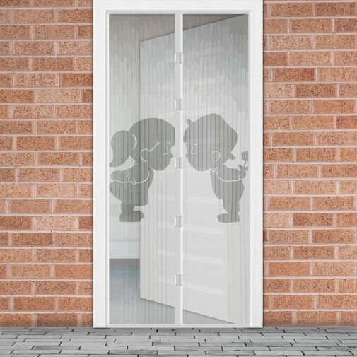 11398F • Szúnyogháló függöny ajtóra - mágneses - 100 x 210 cm - Fiú + Lány