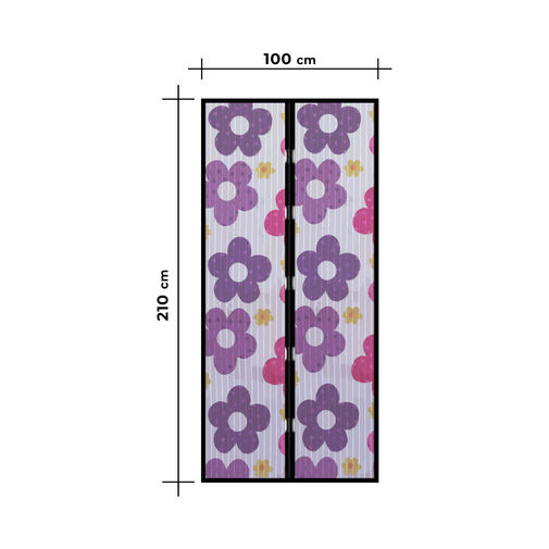 11398I • Szúnyogháló függöny ajtóra - mágneses - 100 x 210 cm - színes virágos