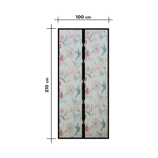 11398J • Szúnyogháló függöny ajtóra - mágneses - 100 x 210 cm - madár mintás