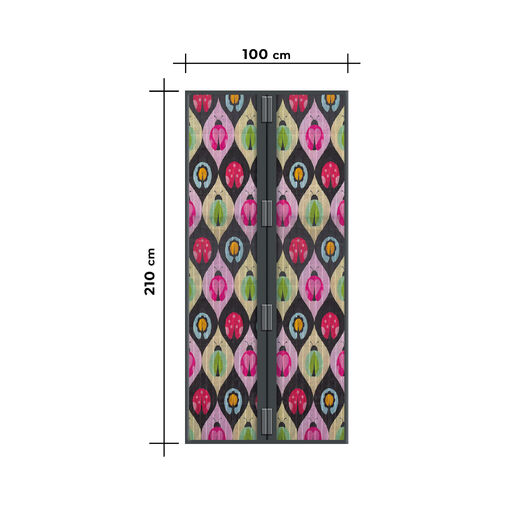 11398R • Szúnyogháló függöny ajtóra - mágneses - 100 x 210 cm - bogaras