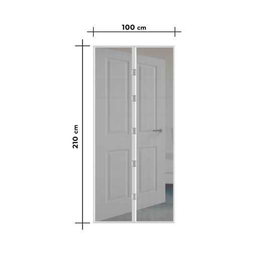11398WH • Szúnyogháló függöny ajtóra - mágneses - 100 x 210 cm - fehér