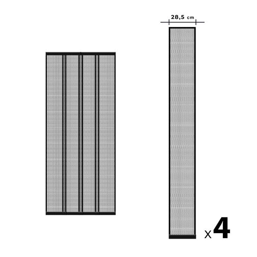 11608BK • Szúnyogháló függöny ajtóra - 4 db szalag - max. 100 x 220 cm - fekete