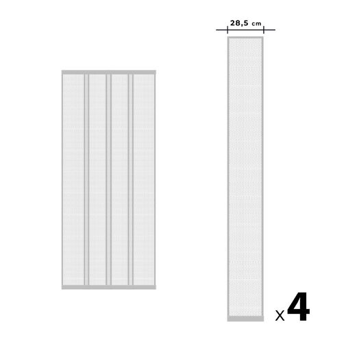 11608WH • Szúnyogháló függöny ajtóra - 4 db szalag - max. 100 x 220 cm - fehér