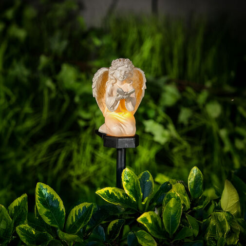13002B • Szolár angyalka - pillangó - 1 melegfehér LED - műgyanta - 42 x 11 x 6,5 cm