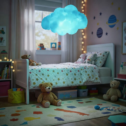 20259 • Varázs felhő lámpa - 16 RGB LED - 3 x AAA - 25 x 20 x 15 cm