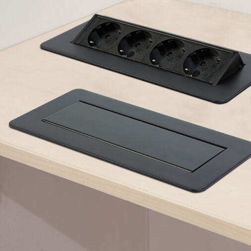 20446BK • Rejtett elosztó - 4-es - Felnyíló kivitel - fekete