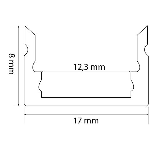 41010A1 • LED alumínium profil sín