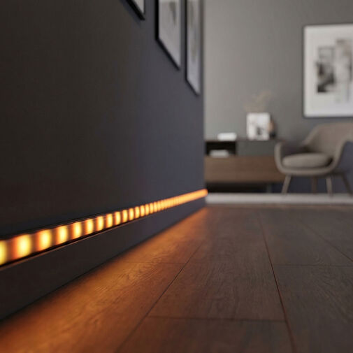 41010M2-BK • LED aluminium profil takaró búra - fekete - 2000mm (41010/41011hez)