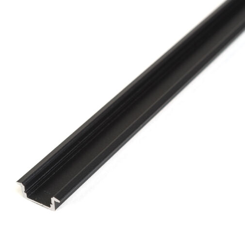 41011A1-BK • LED aluminium profil sín - 1000 x 23(17) x 8 mm - süllyeszthető U profil - fekete