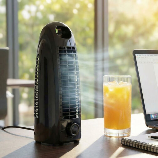 51107 • Opus 2 mini asztali ventilátor - 220-240V AC - 100 x 116 x 275 mm - fekete