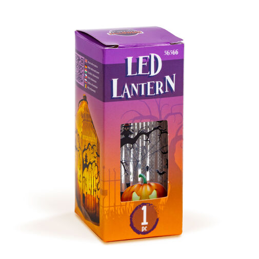 56566 • Halloween-i LED lámpás - tök - narancs LED - 2 x LR44 - 4 x 4 x 9,5 cm