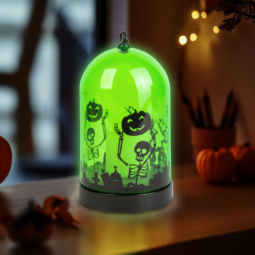 56570B • Halloween-i LED dekor - zöld - 3 x AAA - 8 x 12,5 cm