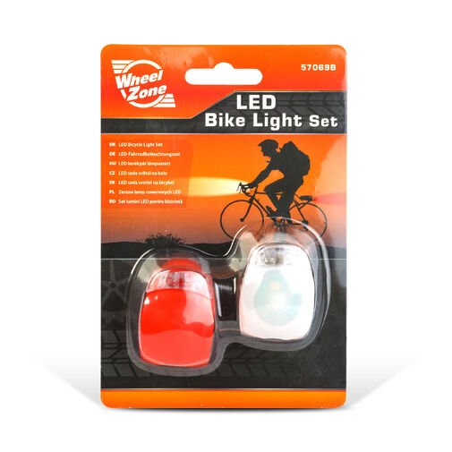 57069B • LED-es kerékpár lámpa szett TPE borítással - 2 db / szett