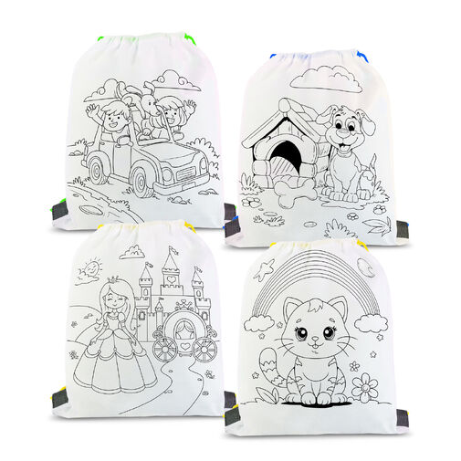 57317D • Színezhető tornazsák - 4 filccel - 33 x 27 cm - 4 féle