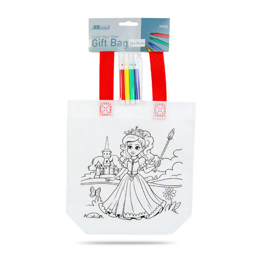 57318C • Színezhető ajándéktáska - 4 filccel - 24 x 22 cm - 2 féle