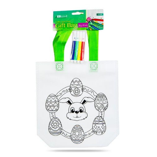 57318E • Színezhető ajándéktáska - 4 filccel - 24 x 22 cm - 4 féle