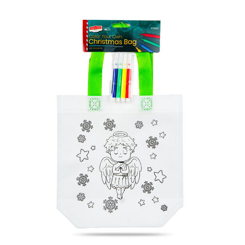 57320C • Színezhető táska - karácsonyi - 4 filccel - 24 x 22 cm - 6 féle