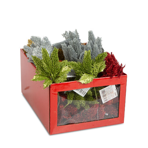 58542 • Karácsonyi dekoráció - arany, ezüst, piros, zöld - leszúrható, hajlítható - 8 x 22 cm