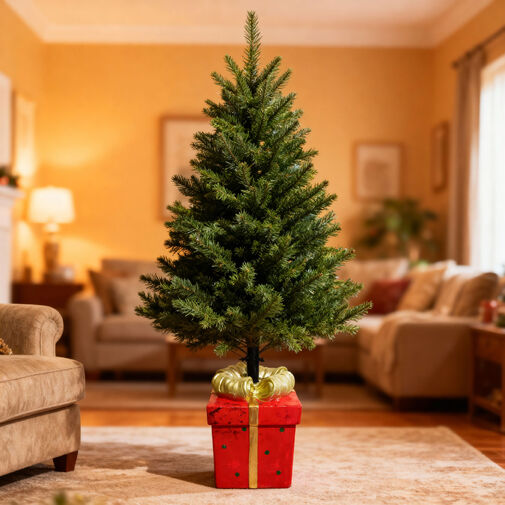 58591 • Karácsonyfatalp - ajándékcsomag - műkő - 28,5 x 27,7 x 41,5 cm