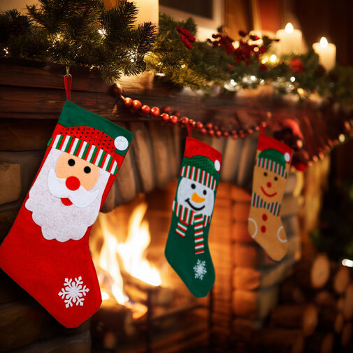 58668B • Karácsonyi csizma - 42 x 24,5 cm - textil - 3 féle