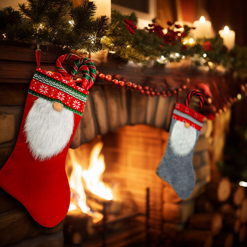 58669A • Karácsonyi csizma - 45 cm - textil - 2 féle