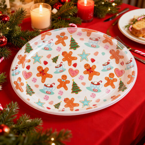 59752 • Karácsonyi tálca - műanyag - 36 x 26 cm