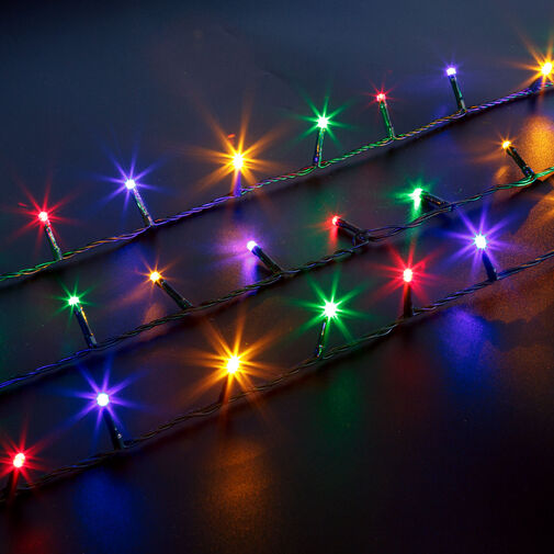 59767 • Fényfüzér - 10 m - színes - 200 LED - 220-240V - 6W - zöld kábel