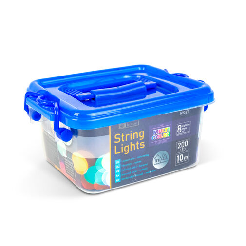 59767 • Fényfüzér - 10 m - színes - 200 LED - 220-240V - 6W - zöld kábel