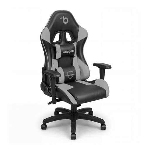 BMD1126GY • Gamer szék - fejtámlával, deréktámasszal - szürke - 72 x 52 cm / 50 x 44 cm