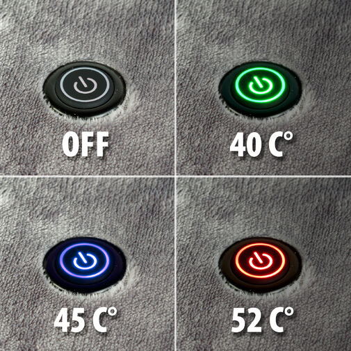 DA01204 • Fűthető USB -s takaró -  150 x 80 cm - 40 - 52°C - szürke